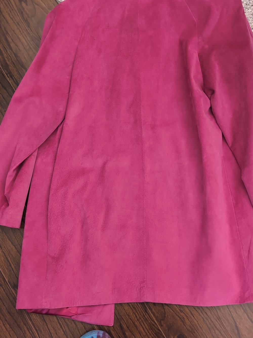 Danier Women's Open Front Suede Jacket - Hot Pink P2P 20.5 Length 31 - Picture 4 of 4